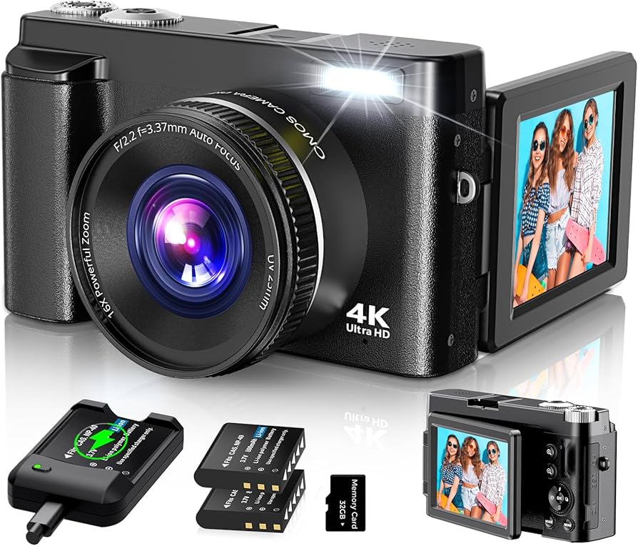 4K Digital Camera for Photography Autofocus, 2024 Latest 48MP Vlogging Camera for YouTube