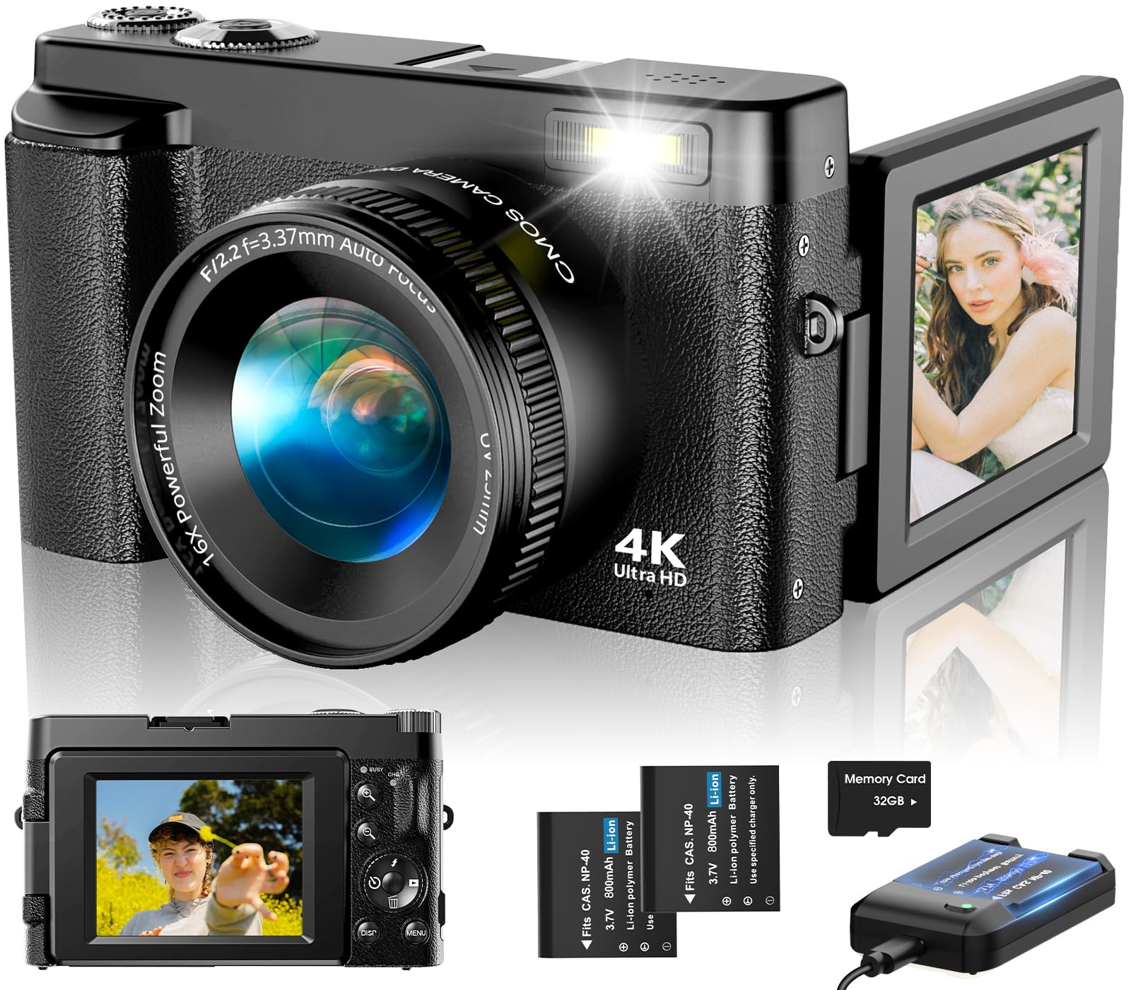4K Digital Camera for Photography Autofocus, 2024 Latest 48MP Vlogging Camera for YouTube - Image 2