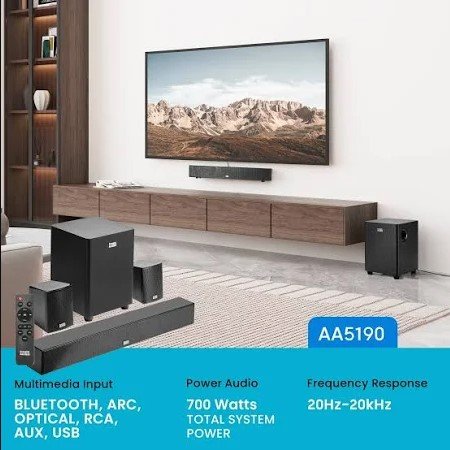 Acoustic Audio 5.1 Surround Sound Home Theater Sound Bar - Image 3