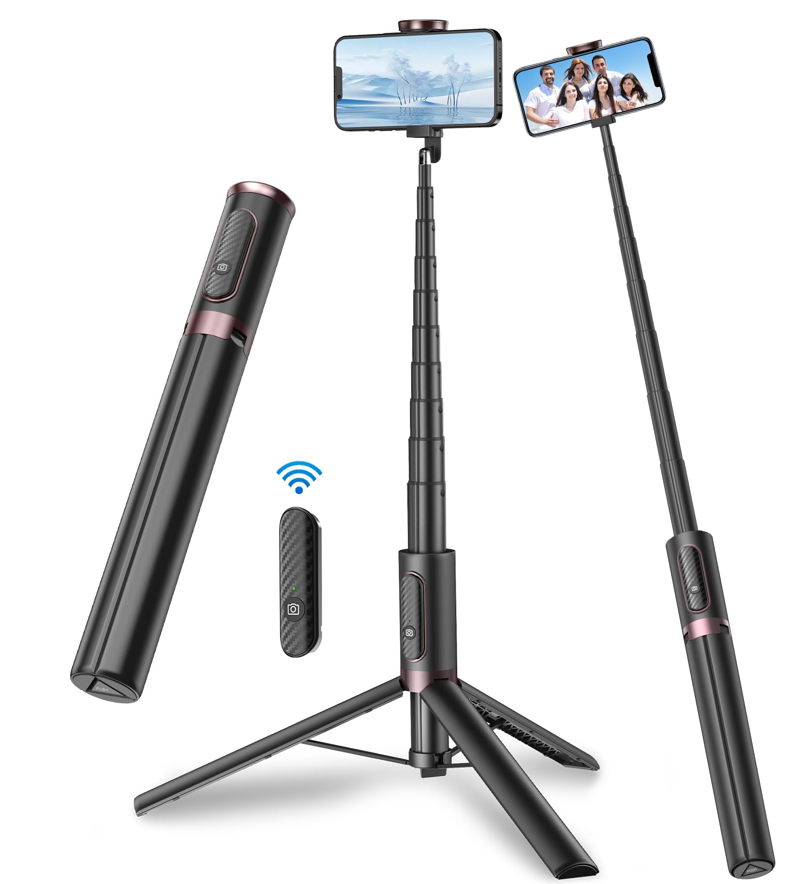 TONEOF 67" Cell Phone Selfie Stick Tripod,Smartphone Stand All-in-1