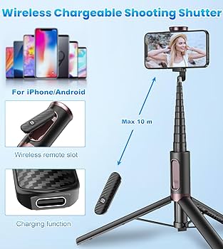 TONEOF 67" Cell Phone Selfie Stick Tripod,Smartphone Stand All-in-1 - Image 2