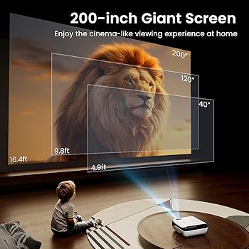 TV Smart Projector, HAPPRUN 4K UHD Home Theater with Dolby Sound, Wi-Fi & Bluetooth - Image 3